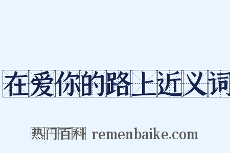 在爱你的路上近义词是什么意思的图片